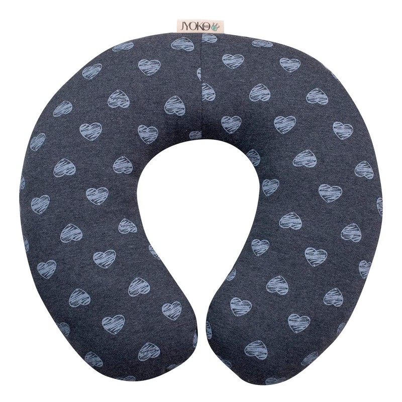 JANABEBE Kids Travel Pillow (Blue Heart)