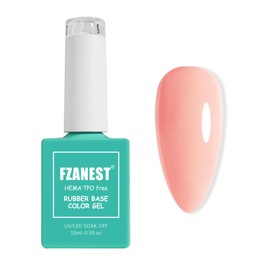 Hema-Free Rubber Base Builder Gel, Light Pink Nude Gel Nail Polish Natural French Tip Base Colors Nail Polish For Nails Strengthener Extension Soak Off (Coral, 0.51 Fl,oz)