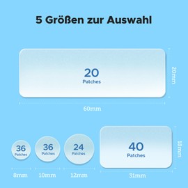 LitBear Large Acne Patches (5 Sizes, 156 Pieces), Acne Patches for Face, Chin, Back or Body, Hydrocolloid Acne Patches for All Skin Types