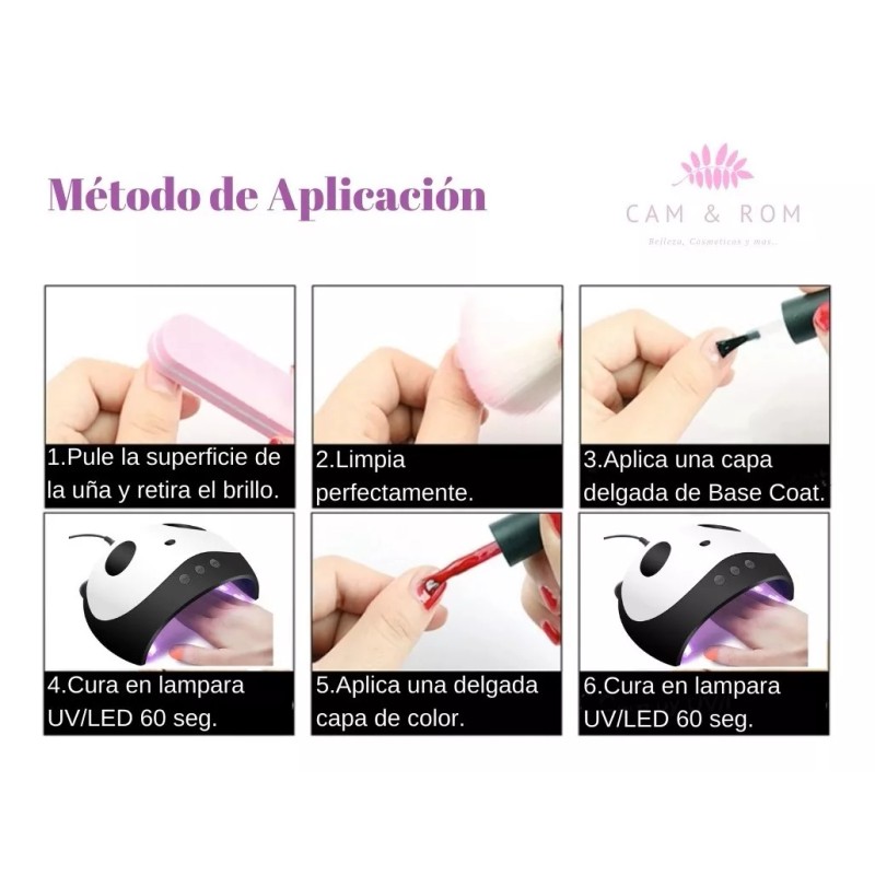 Rj Kit Gel Semipermanente+lampara Sun Mini+base+top+lima+aceite