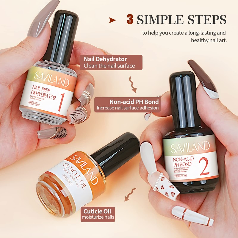 SAVILAND Saviland 15ml Nail Dehydrator and Primer and Cuticle Oil