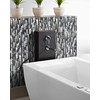 Elephantile Black & White Glass Linear Tile for Kitchen Backsplash