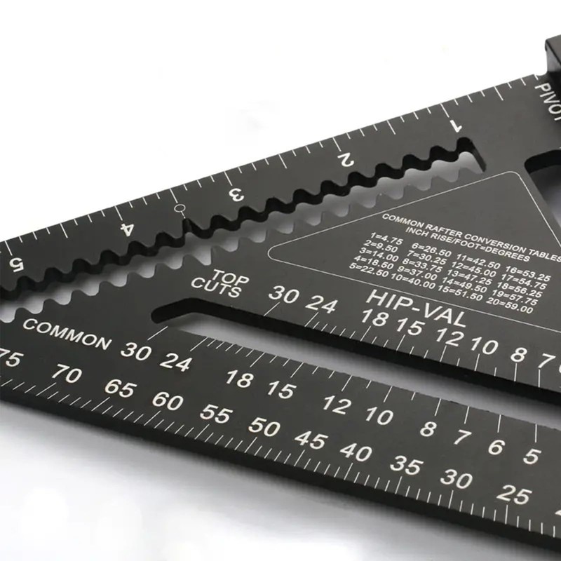 2 Pcs Rafter Square 12 inch & 7 inch, Aluminum