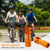 Bicycle Presta Valve Caps Orange with Integrated Spoke Removal Function