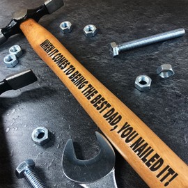 Red Ocean Fathers Day Gift for Dad Engraved Hammer DIY Tools Gift Set Bundle Gift for Him Men Dad Daughter Gifts Novelty Dad Gifts Birthday Gift for Dad