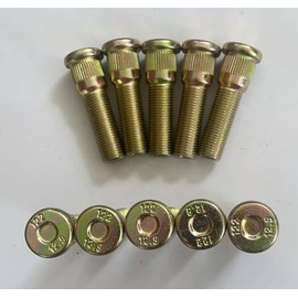 WANTONE RACING 10pcs 1/2"-20 x 2 in. UHL Length 0.61 in. Knurl Press-in Wheel Stud Lug Replacement for Dexter 3500-7000lbs Axle Trailer Hub