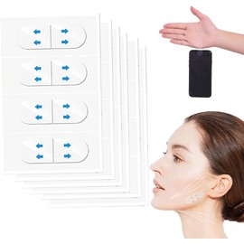Cinta invisible para lifting facial, actualización 2025, 120 unidades, cinta invisible para lifting facial, cinta para el cuello, herramientas de maquillaje instantáneo para lifting facial, ojos, cuello, papada, piel flácida (240pcs)
