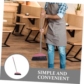 Zerodeko 2pcs Heavy Duty Stainless Steel Broom with Long Handle Large Room Cleaning Broom for Household Use for Indoor and Outdoor Cleaning