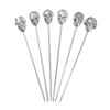 BSTMOME 6 Pack Skull Cocktail Picks Martini Picks Reusable Olive