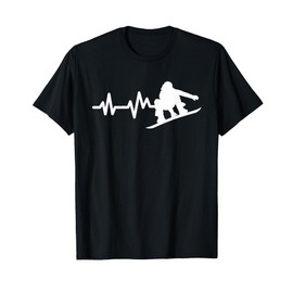 Snowboard Heartbeat Snowboarder Maglietta