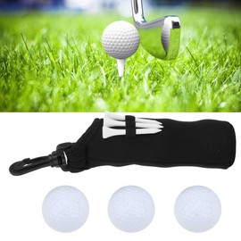 Vitdipy Golf Ball Bag, Portable Mini Golf Ball Storage Bag for 3 Balls for Golf Accessories