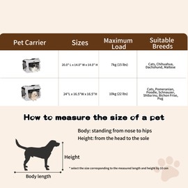 Totoro Ball Large Cat Carrier for Cats Collapsible Soft Pet XL Crate for Large/Medium Cats 15lbs+ Car Travel Portable Bag with Water Bottle Slot Ideal for Long Trips (Beige, 20.0"L x 14.0"W x 14.0"H)