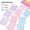 LitBear Acne Pimple Patch, 360 Dots 3 Shaped Colors Pimple