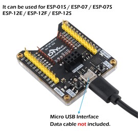 Wishiot ESP8266 Burner Development Board Micro USB Connector Onboard CP2102 Chip Support ESP-01S ESP-07 ESP-07S ESP-12E ESP-12F ESP-12S ESP-C2 Easy Programer