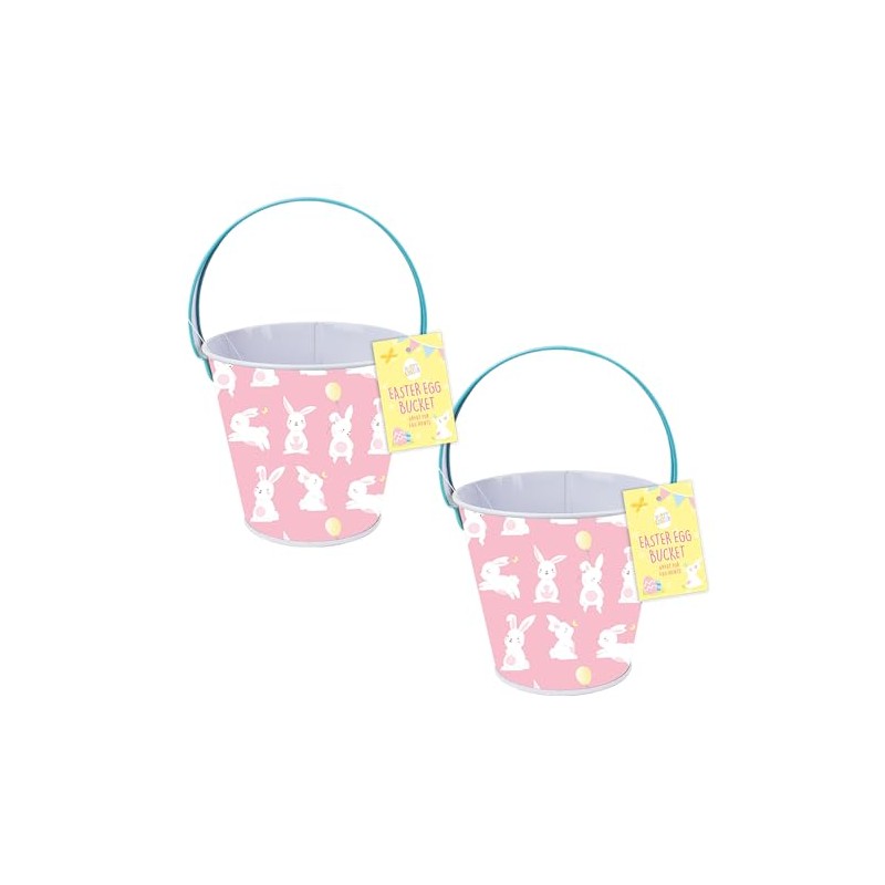 Easter Baskets, Buckets, Accessories - Set of 2 Mini Metal