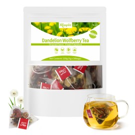 MQUPIN Dandelion Wolfberry Tea Bags 150g(5g x 30 count), Chrysanthemum, Cassia Combination Herbal Infusion Tea Bags, Caffeine Free, Unbleached & Biodegradable