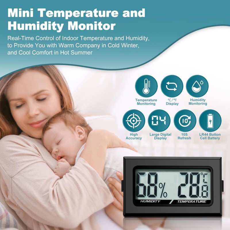 Digital Thermometer Indoor Hygrometer Mini Hygrometer Thermometer Indoor Reptiles Digital