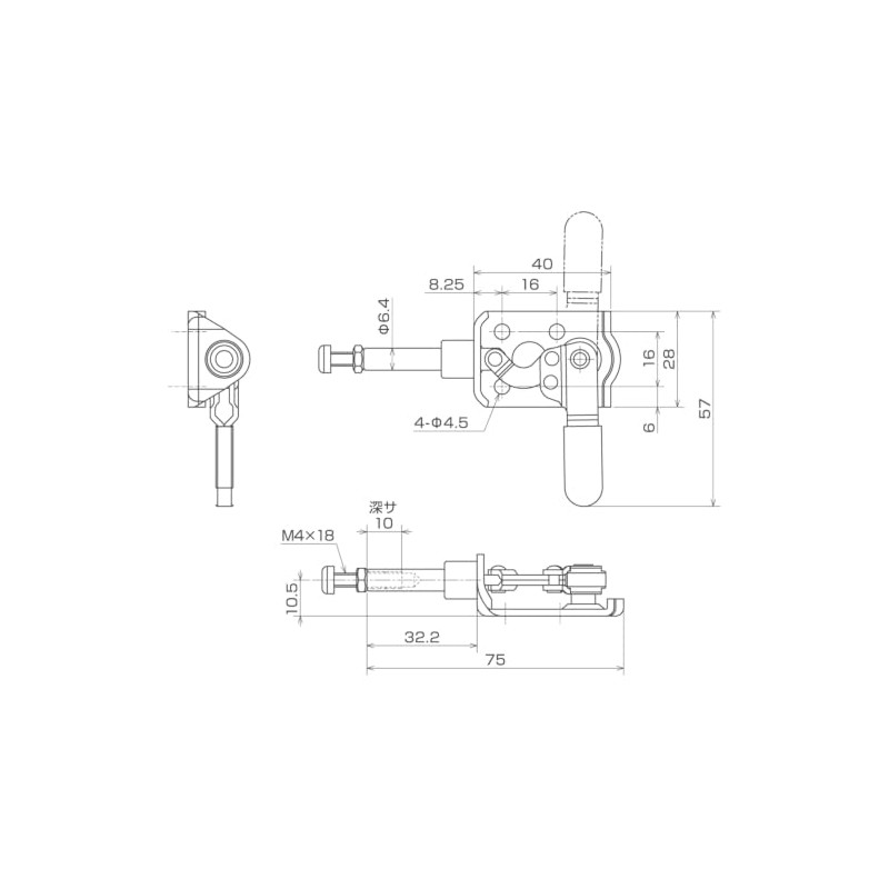 育良精機 ISK-SL50L0 トグルクランプ