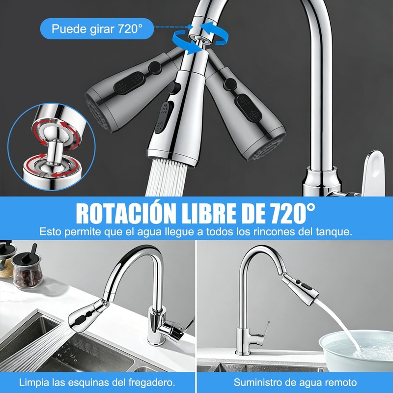 Aireador de Grifo, 2 Piezas, de Acero Inoxidable Color Plata