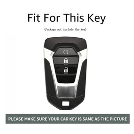 ontto Car Key Fob Cover Case fit for Isuzu New MU-X X Series DMAX D-Max X-Terrain 2020 up Key holder Metal Leather Shell bag keyring keychain auto styling accessories Black 1