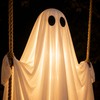 Large Hanging Swing Ghost for Halloween – Light-Up Flying Ghost