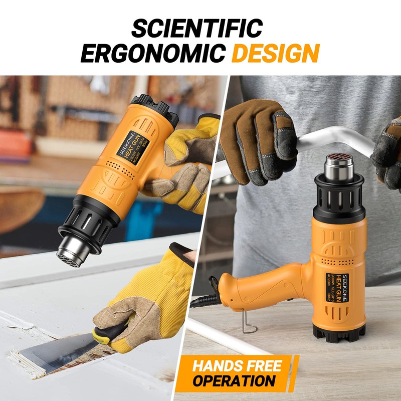 SEEKONE SEEKONE 2000W Professional Hot Air Gun 50- 600 Variable