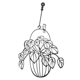 ORFOFE Elegant Metal Flower Pot Wall Art Hanging Flower Pots for Wall Home Decor