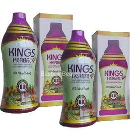 KINGS Herbal Plus Food Supplement 1000ml, Fruits, Herbs & Vegetable Fusion (2 Bottles)