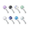 GBJUK Surgical Steel Nose Studs with Semi-Precious Stones 0.8mm (8), Metal