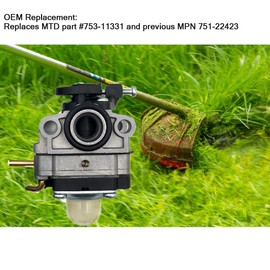 LIZAPUS 753-11331 Carburetor Compatible with MTD Craftsman Troy-Bilt WS4200 WS405 TBE304 TBC304 Carb