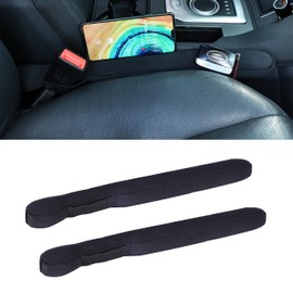 Amooca Car Seat Gap Filler 2pc Set Universal Fit for Car SUV Truck Vehicle Seat Gap Coverage Fill The Gap Between Seat and Console Stop Things from Dropping Black