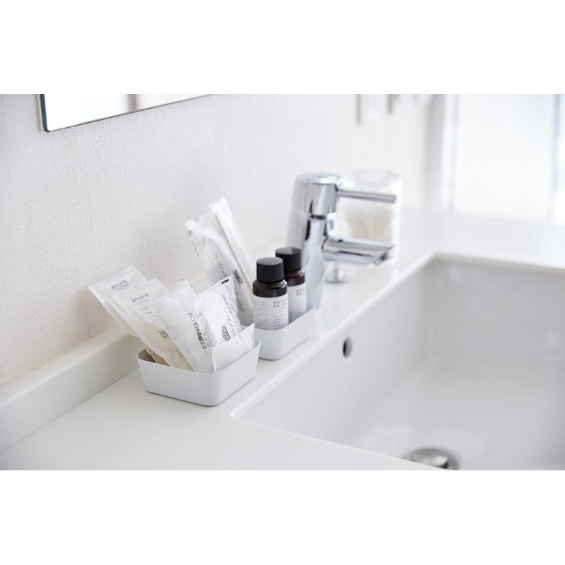 YAMAZAKI home Tower Amenity Tray S White, Small