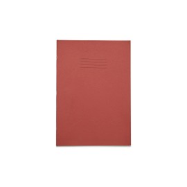 Rhino A4 Exercise Books, 32 Page / 20mm Squared Paper Notebook, 10 Pack, Office & School Stationery Supplies, Red