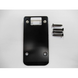 Don-Jo EL104-622 RC Black Extended Lip Strike Plate 4 1/2" Overall Length