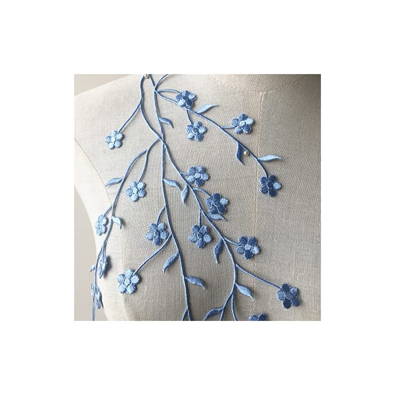 Selene Iron on Applique Embellishment Flower Leaf Vines Embroidery Applique