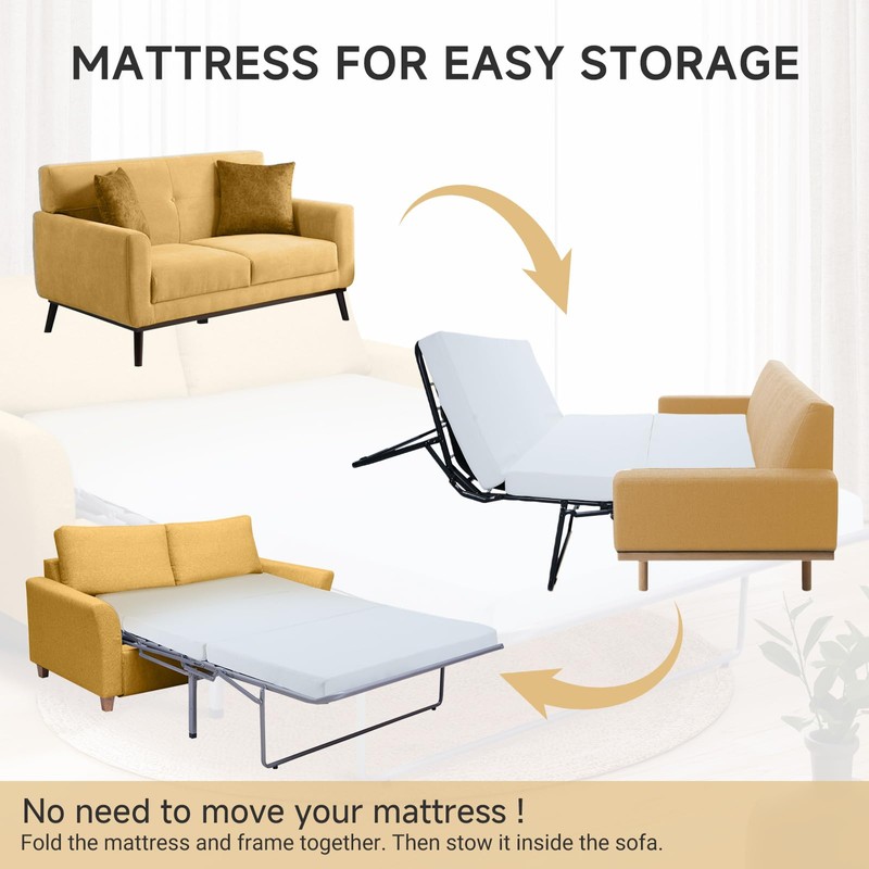 LILYPELLE Sofa Bed Mattress Replacement 4 Inch - Memory Foam