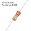 sourcing map Axial Carbon Resistors 2.2 MOhm 0.25 W 5%