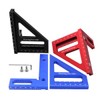 3D Multi-Angle Measuring Ruler,45/90 Degree Aluminum Alloy Woodworking Square Protractor,Ideal