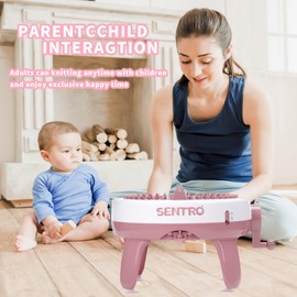 YIMORIA SENTRO Knitting Machine, Rotary Adult Smart 40 Needles Knitting Machine, Suitable for Beginners, Efficient DIY Scarf Hat Socks, Christmas and New Year Gifts (40)