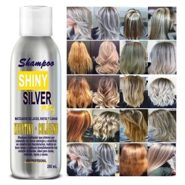 Shampoo Matizador Shiny Silver 250 Ml Cabello Rubio                                                                                                   