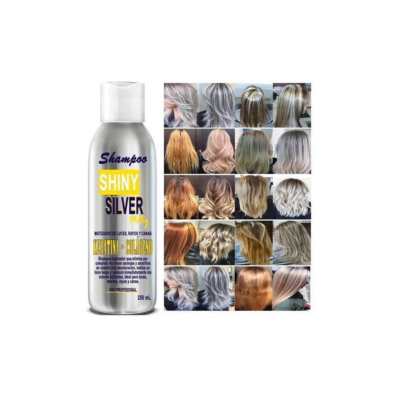Shampoo Matizador Shiny Silver 250 Ml Cabello Rubio