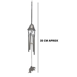 SusggO Metal Wind Chime Wind Chimes Wind Chime Garden Window Front Door Relaxation Decoration Handmade Craft (35cm Metal Dolphins)
