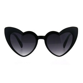 PASTL Cateye Heart Shape Sunglasses Womens Cute Fun Fashion Shades UV 400 Black