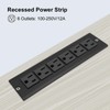 Recessed Power Strip without USB,Mount Industrial Workshop Power Charge Station