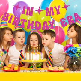 Birthday Decorations Set, Birthday Banners for Girls Pre-Strung Birthday Party Accessories Cute Girl Sign Popular Birthday Party Decorations for Birthday Party Decorations (purple)