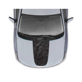 ANYStickerYouWant Topographic Blackout Hood Vinyl Decal Fits Subaru Forester 2019-2024