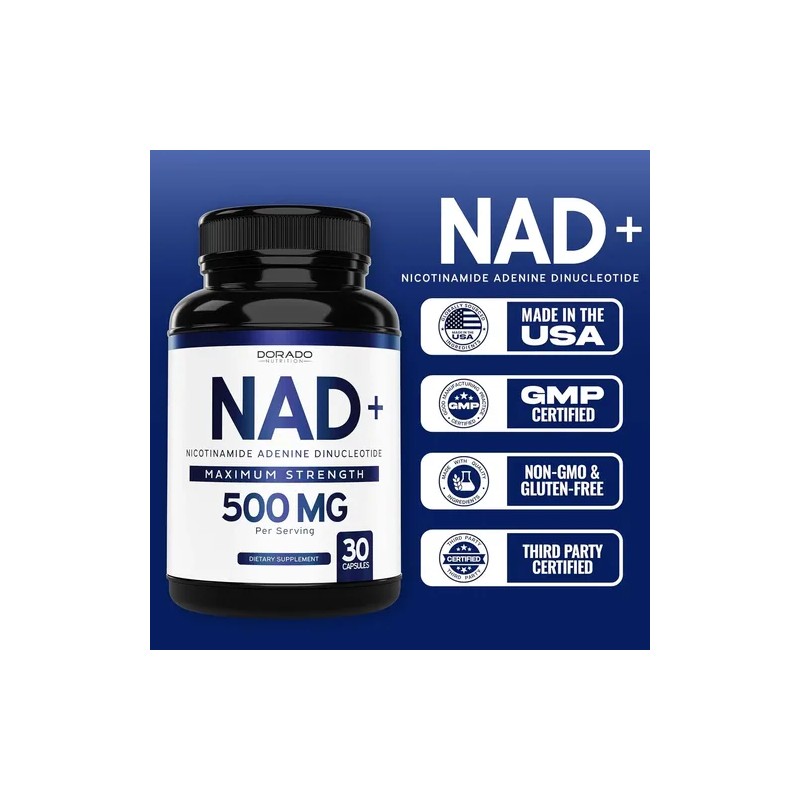 Dorado Nad Premium Suplemento Nmn Soporte Nicotinamida G80