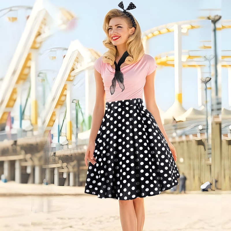 Ibeauti 50s Costumes for Women Girls 1950s Poodle Skirt Outfits