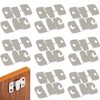 16Pcs Stainless Steel Interlock Hanging Buckle, Flush Concealed Mount Brackets,