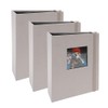 Kenro Box of 3 Grey Linen Minimax Photo Album for